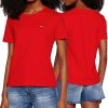 T-shirt Tommy Jeans koszulka bluzka damska czerwona